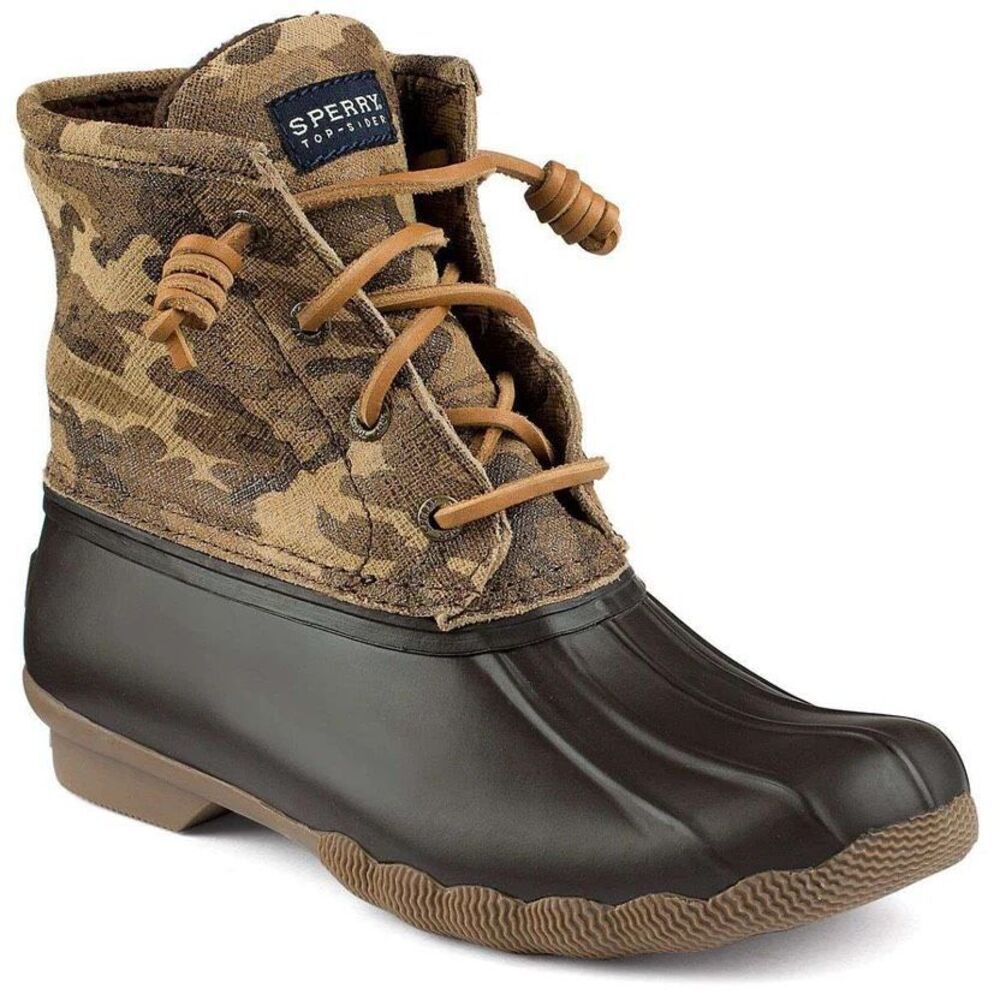 New Sperry Saltwater Duck Boot in Camo Size 9.5